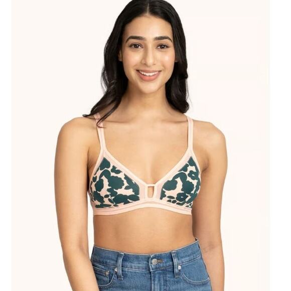 NWT Lively Mesh Trim Retro Blooms Bralette size L - Picture 2 of 6